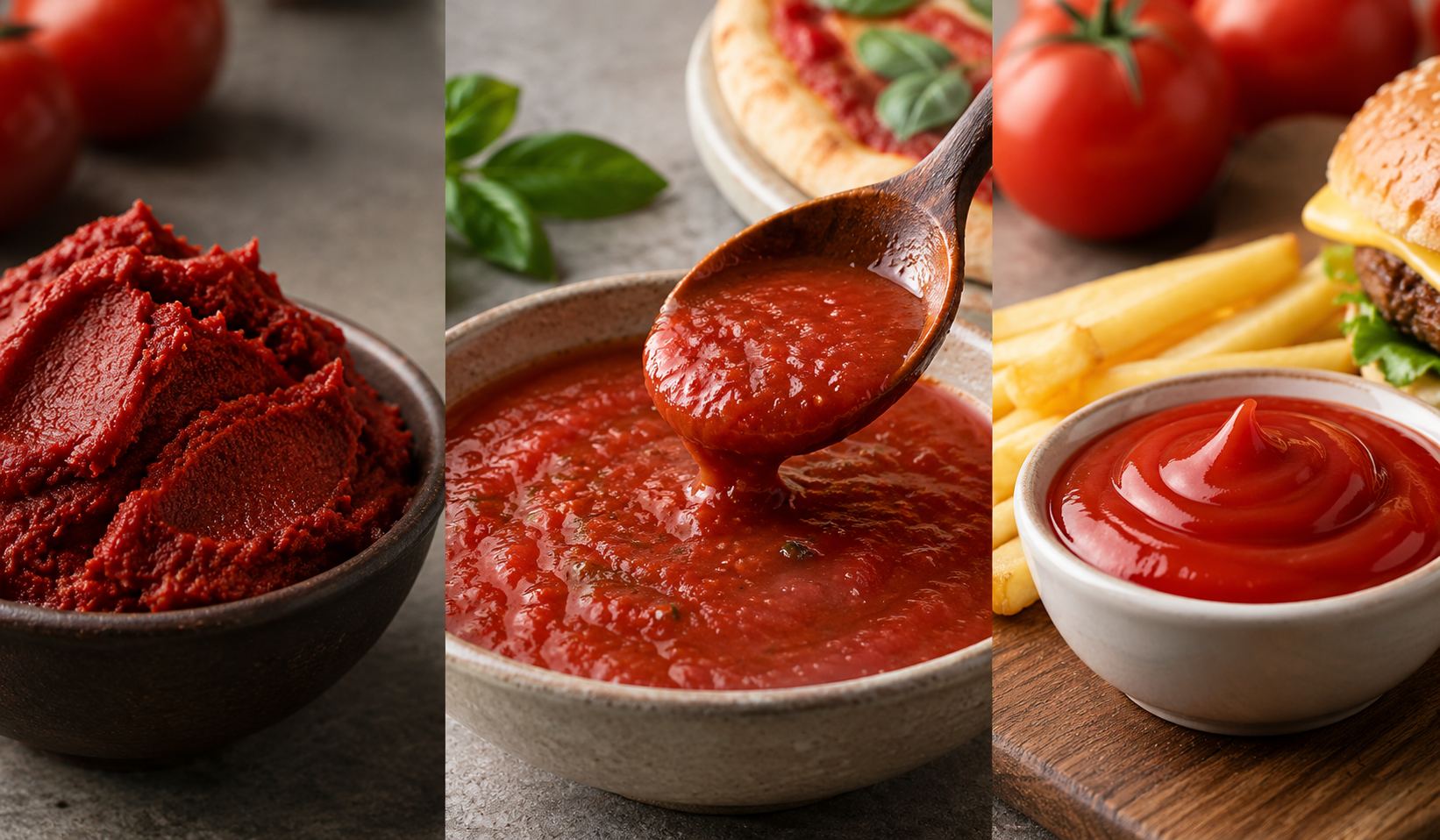 What Are the Core Differences Between Tomato Paste, Tomato Sauce and Ketchup?