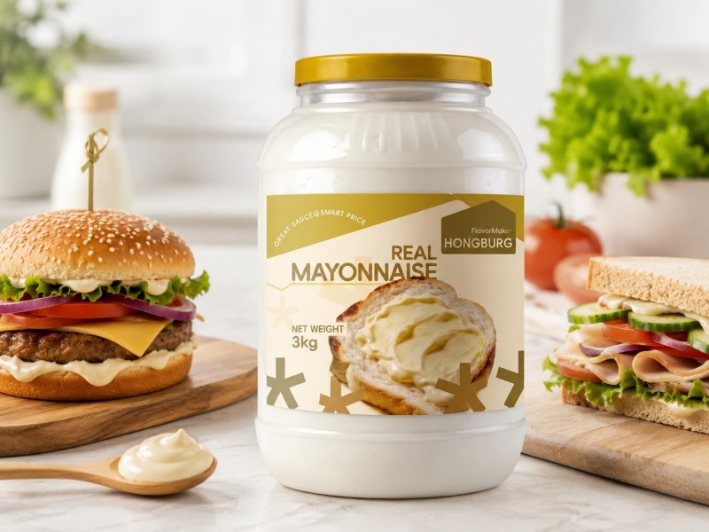 Creamy Smooth Real Mayonnaise for Sandwiches and Burgers