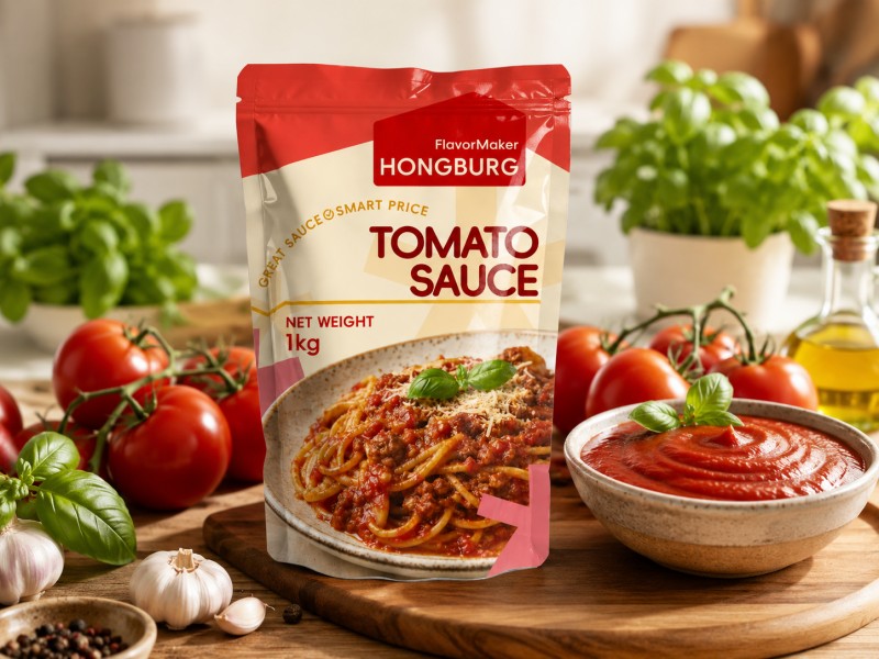 Deep Red Tomato Sauce with Balanced Taste