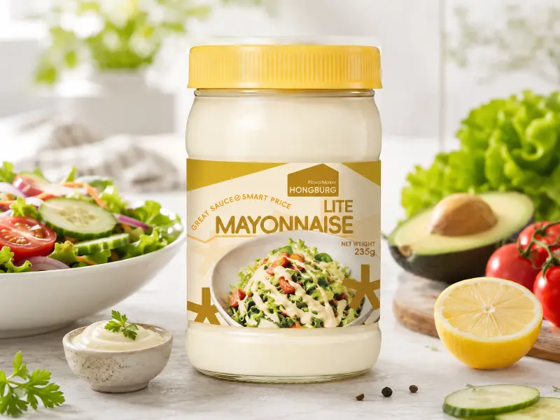 Lite Mayonnaise in Glass Bottle