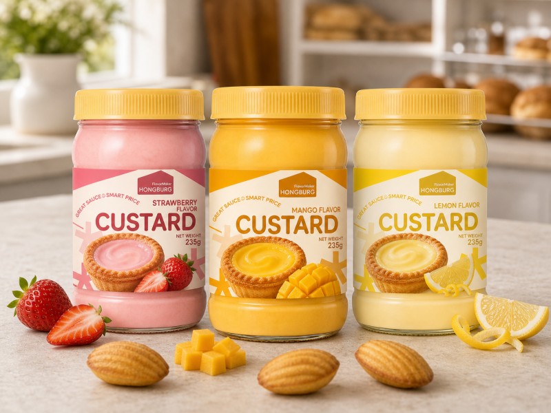 Premium Fruit Flavored Custard Sauce